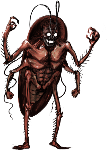 Look At This Roach Person - Cockroach Humanoid (500x668), Png Download
