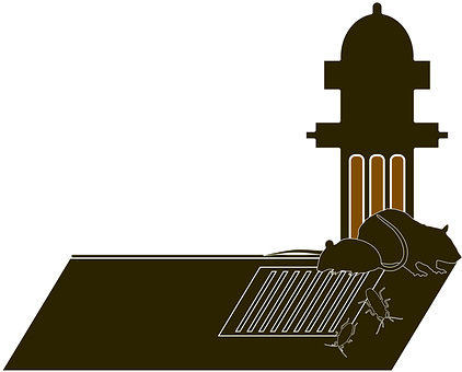 Sewer Critter Rat Plague Cockroach Fire Hy - Illustration (422x340), Png Download