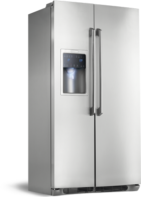 Counter Depth Side By Side Refrigerator With Iq Touch™ - Side By Side Fridge Png (391x399), Png Download
