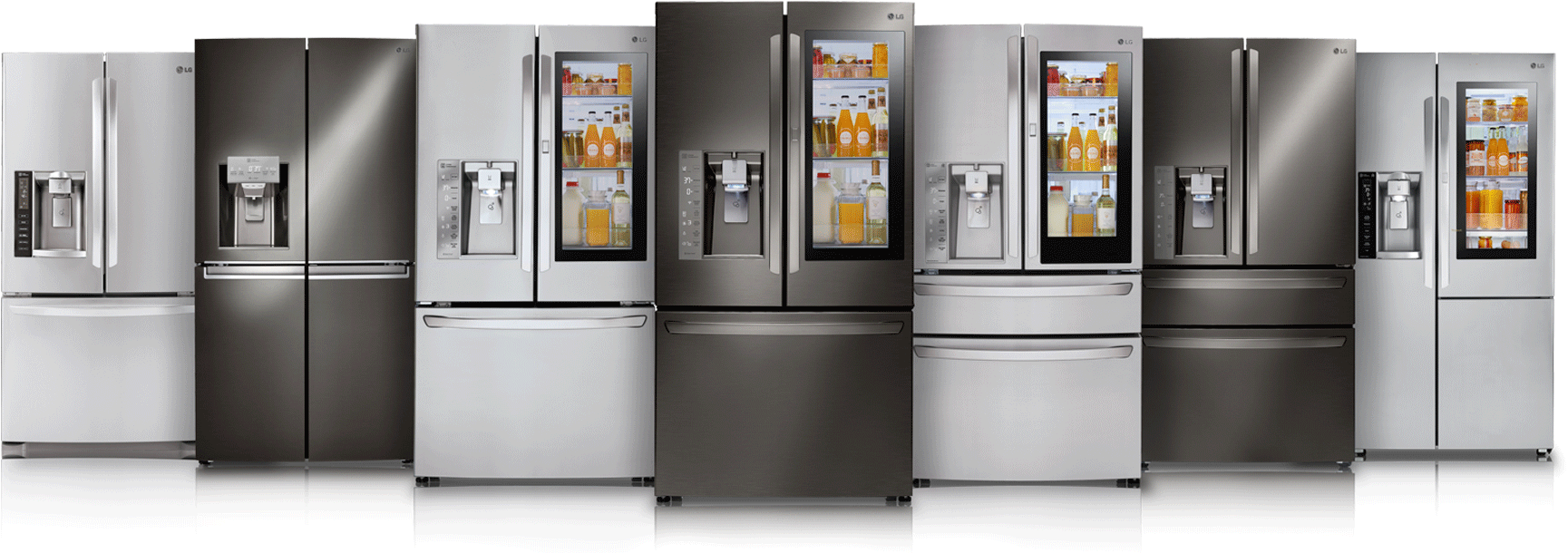 All Images - Lg 30 Cu. Ft. Instaview Door-in-door Refrigerator Lmxs30796s (1916x730), Png Download