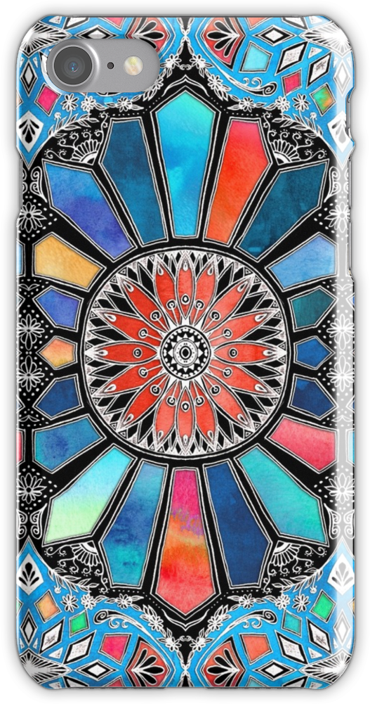 Iridescent Watercolor Brights On Black Iphone 7 Snap - Official Micklyn Le Feuvre Patterns 3 Iridescent Watercolour (750x1000), Png Download