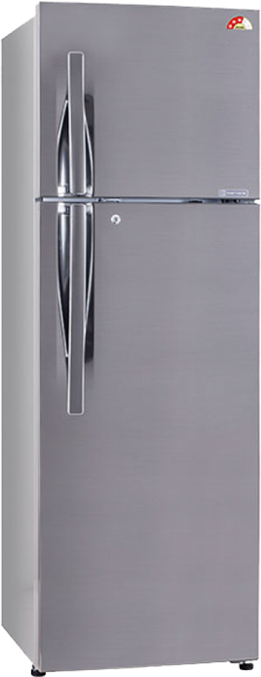 Double Door Lg Refrigerator With Dual Fridge Feature - Lg 258 L 4 Star Frost-free Double Door Refrigerator (766x1000), Png Download