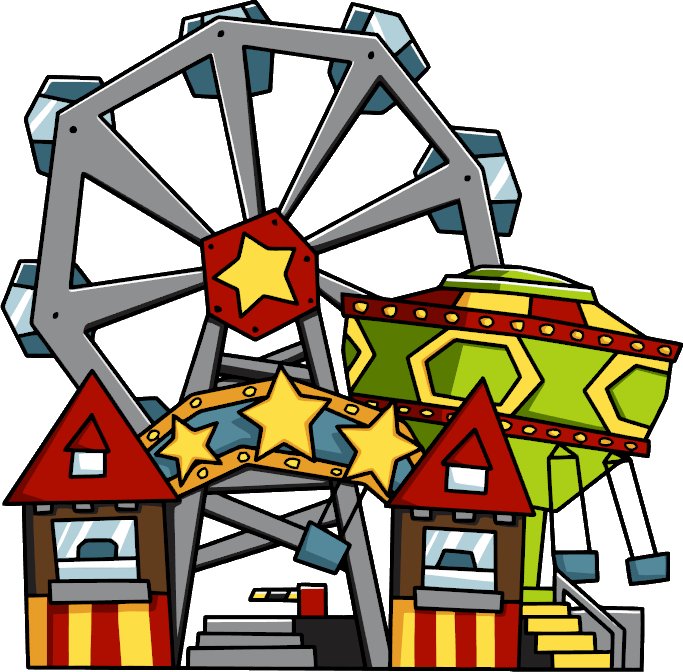 Amusement Park Transparent Background - Amusement Park Png (683x672), Png Download