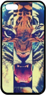 Download Tiger Head Cross Pattern Rubber Case For Iphone 5 5s Marcelo Burlon Wallpaper Hd Png Image With No Background Pngkey Com