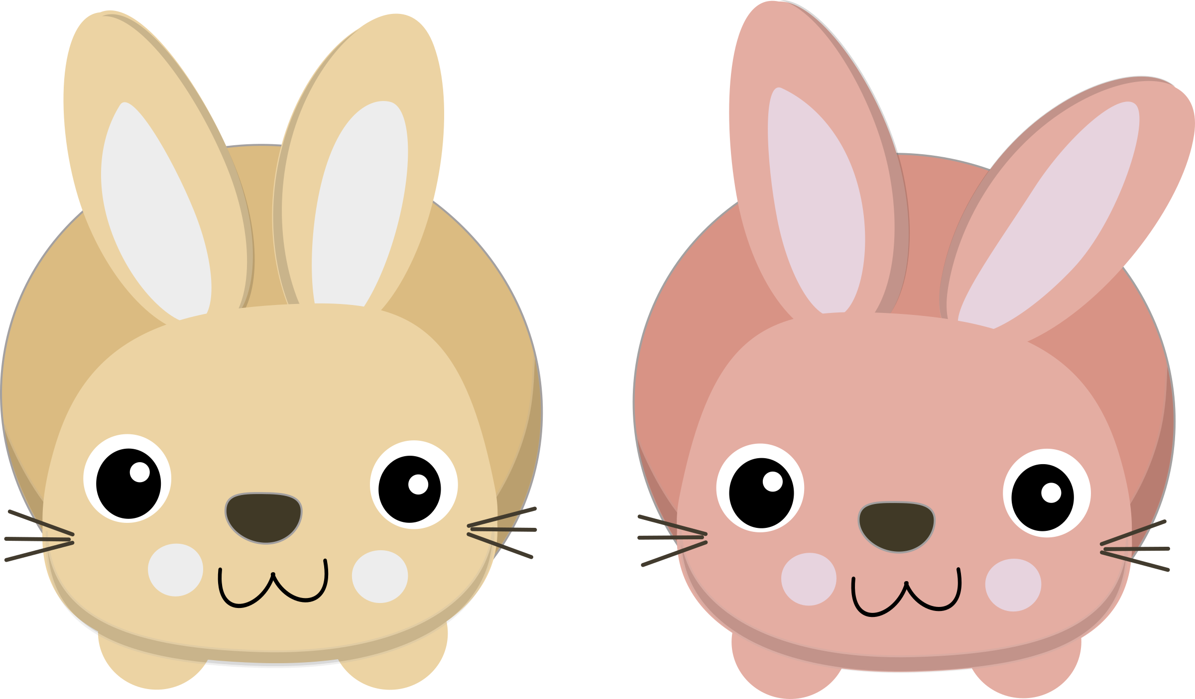 This Free Icons Png Design Of Cute Bunnies (2400x1405), Png Download