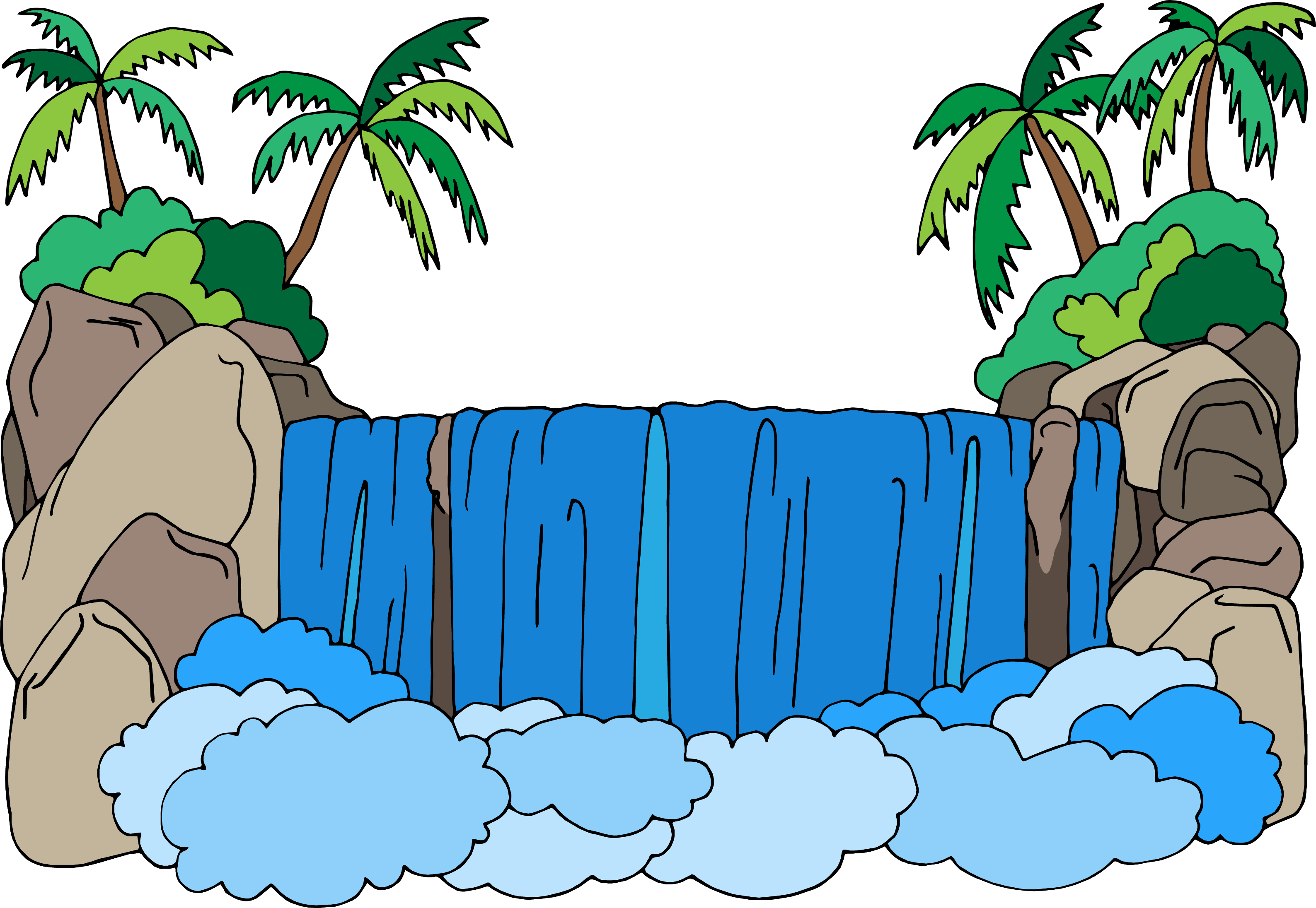 Png, With Transparency - Air Terjun Clip Art (3176x2193), Png Download