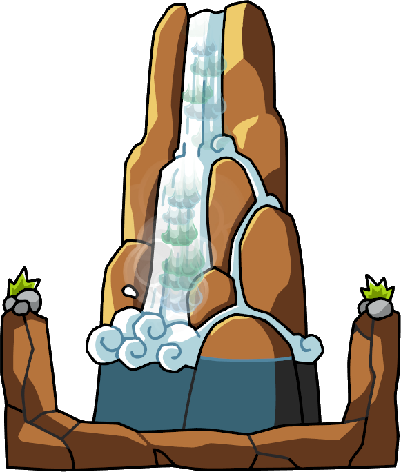 Waterfall - Scribblenauts Waterfall (581x684), Png Download