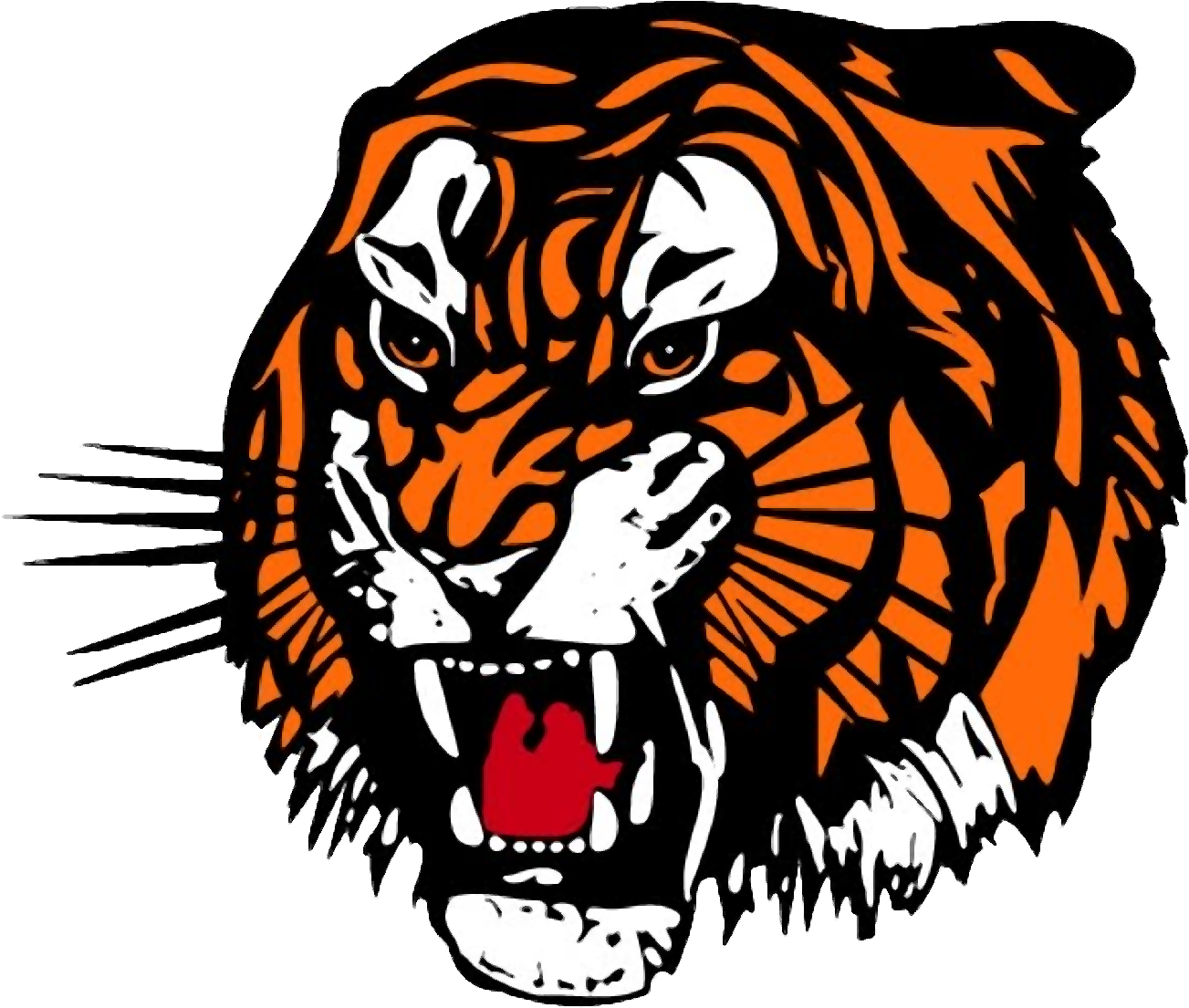 Tiger Face - Clip Art (1397x1131), Png Download