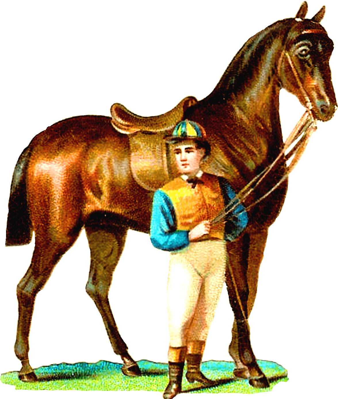Clip Free Download Horse And Jockey Vintage Transparent - Vintage Horse Racing Png (1298x1500), Png Download