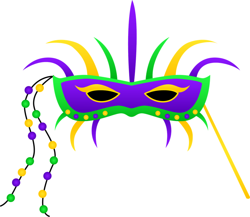Clipart Panda Mask - Mardi Gras Mask Clipart (950x825), Png Download