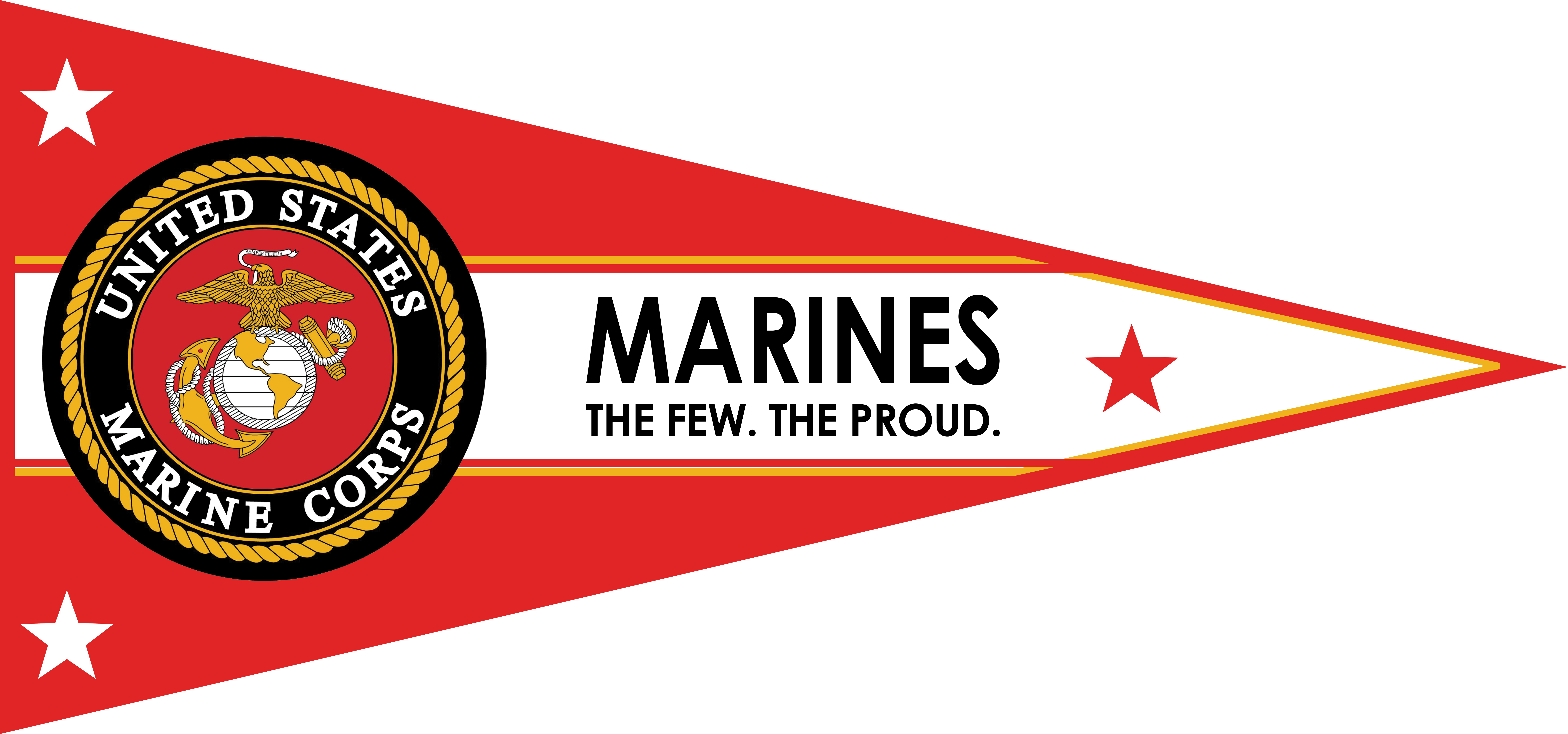 Marine Corps Pennant (10000x4681), Png Download