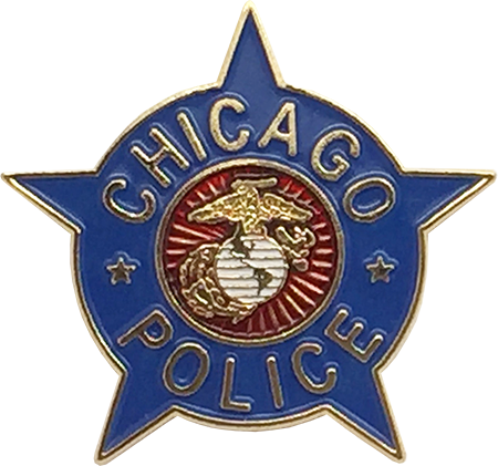 Chicago Police Department Star Lapel Pin - Lapel Pin (450x421), Png Download