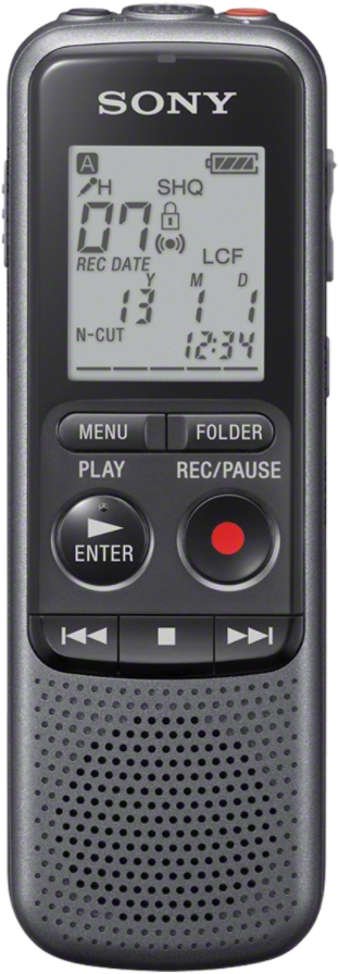 Sony Icdpx240 Voice Recorder - Sony Icd-bx140 Silver Digital Voice Recorder (1000x1000), Png Download