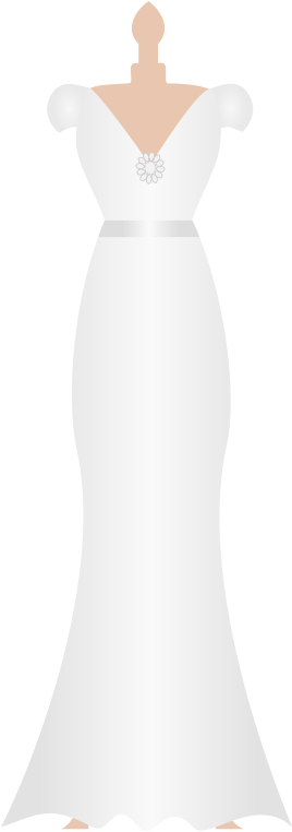 How To Set Use Wedding Dress Clipart (637x900), Png Download