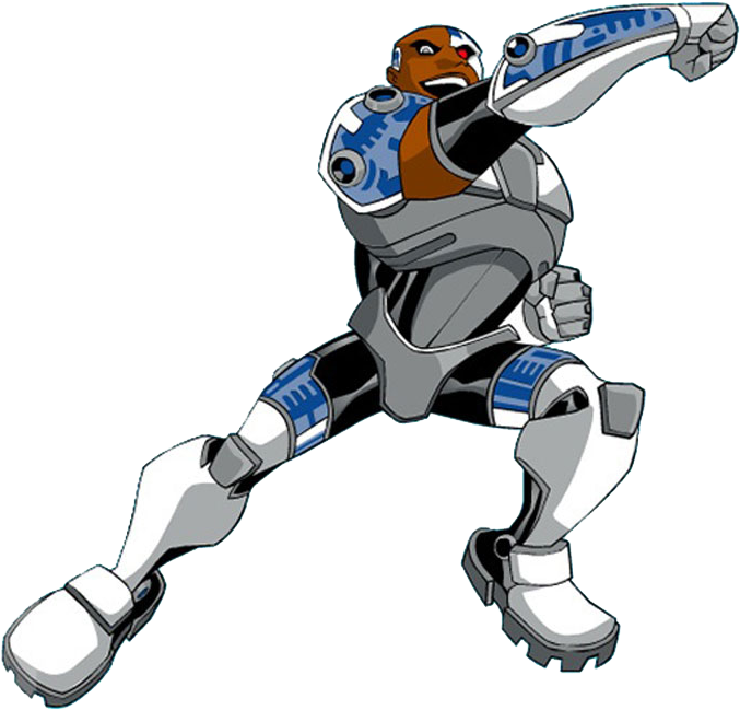 Teen Titans Cyborg - Cyborg Teen Titans Original (700x668), Png Download