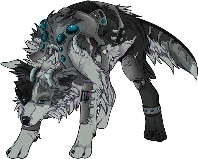 Cyborg By Maplespyder - Cyborg Wolf (760x760), Png Download