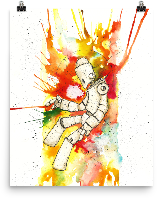 A Statement In Any Room - Varick Gallery 'nebula Bot' Giclee Watercolor Painting (1000x1000), Png Download