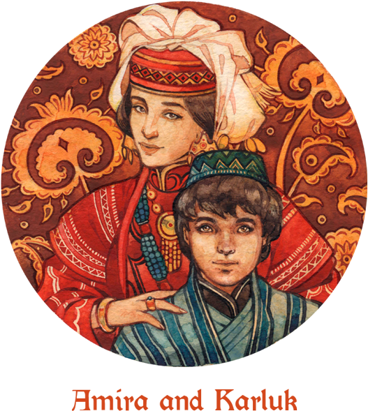 Amira And Karluk - Painting (569x650), Png Download