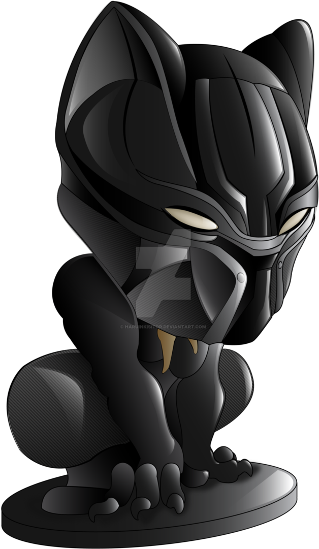 Black Panther Png Vector Png Transparent Download - Black Panther Chibi Png (717x1115), Png Download
