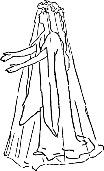 How To Set Use Bride In A Wedding Dress Clipart (360x590), Png Download