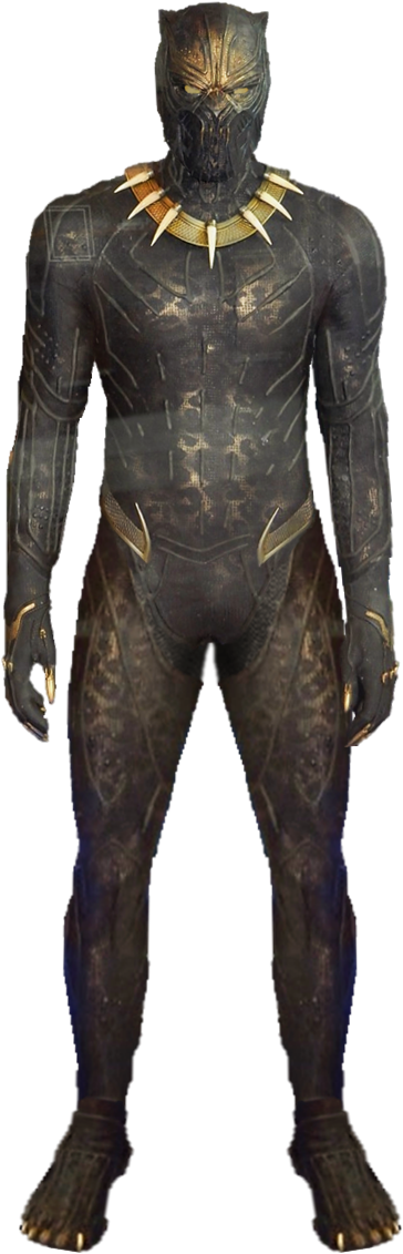 Killmonger Golden Jaguar - Golden Jaguar From Black Panther (397x1139), Png Download