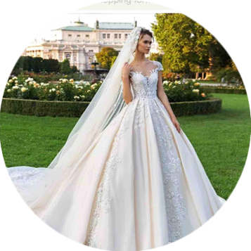 Sweetheart Neckline Satin Ball Gown Wedding Dress (357x357), Png Download