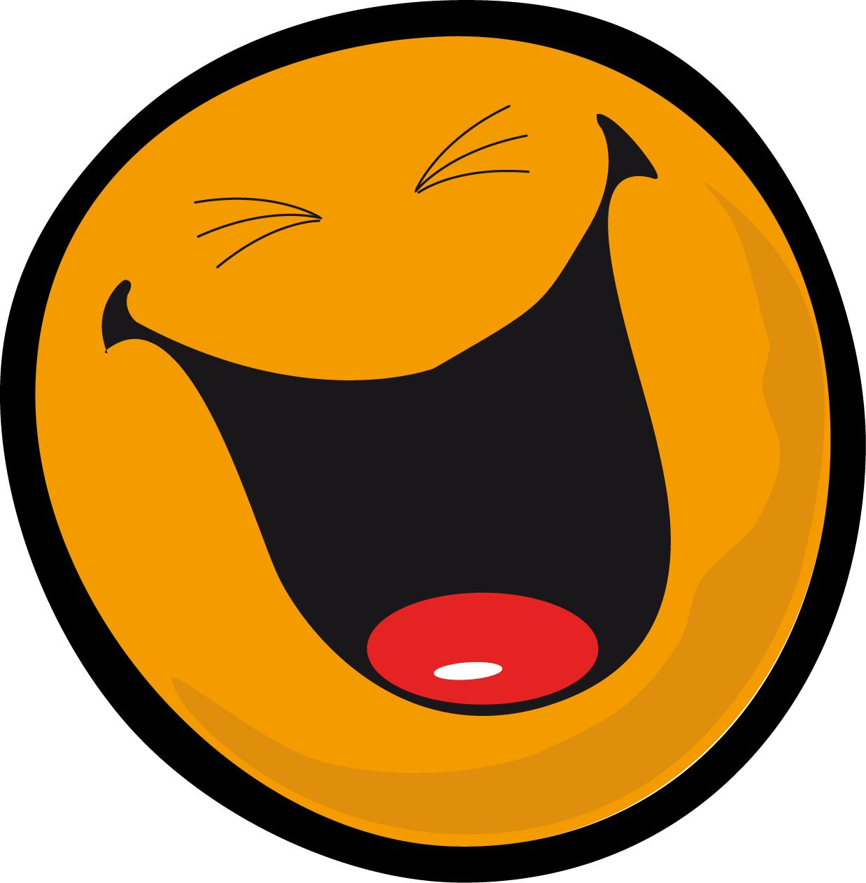 Black And White Library Very Laugh Face Clipartly Comclipartly - Laughing Clip Art (1238x1263), Png Download