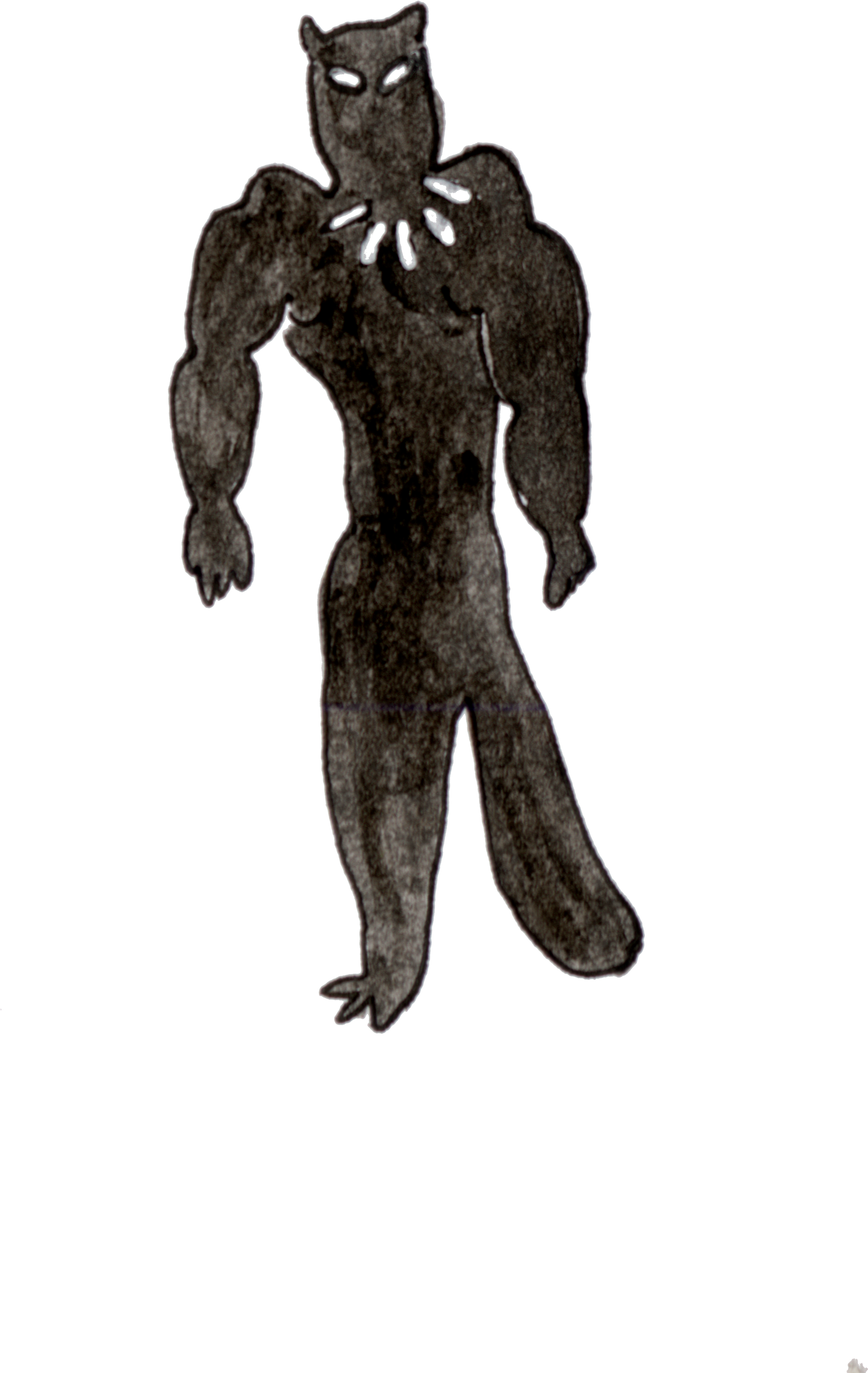 Nayeon Woo Black Panther - Illustration (3666x4365), Png Download
