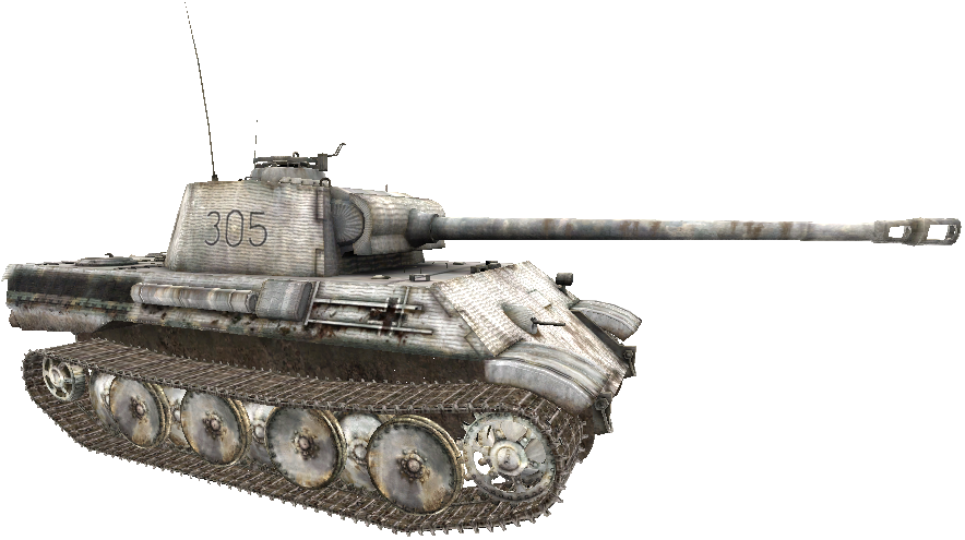 Panther Model Winterised Cut Waw - Call Of Duty Ww2 Tank Png (884x495), Png Download