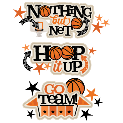 Titles Scrapbook Cut File Cute Clipart Files - Basketball Design For Scrapbook (432x432), Png Download