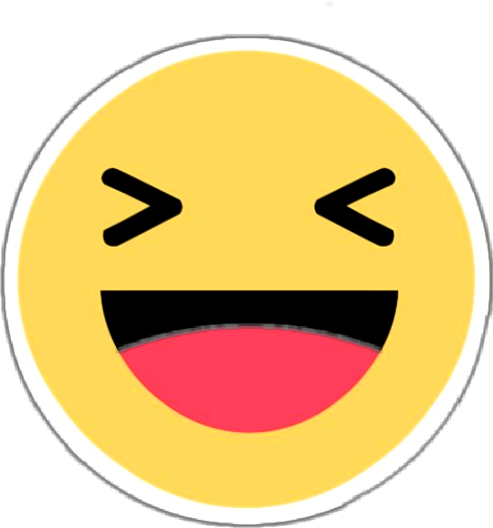 Popular And Trending Laugh Stickers On Picsart Png - Facebook Haha Reaction Png (540x578), Png Download