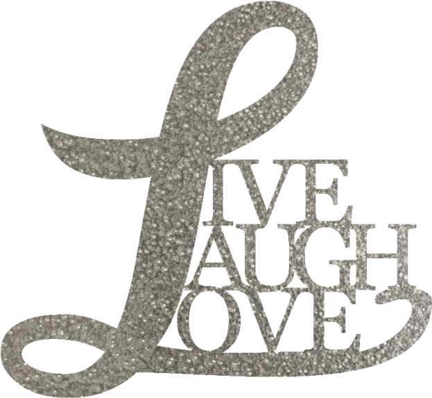 Live Laugh Love - Silver (1024x1024), Png Download