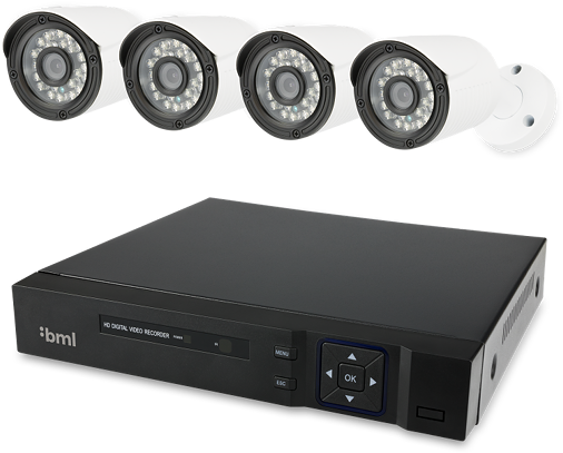 Bml Safe Kamerový Systém Cctv 8ch + 4x Kamera Hd720p (540x540), Png Download