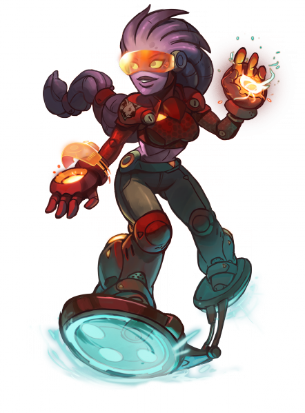 Cyborg Coco - Awesomenauts Coco (442x599), Png Download