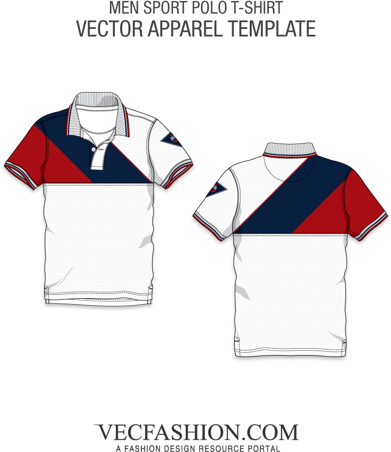 White Sport Polo Shirt Apparel Template - T Shirt Raglan Vector (1000x1000), Png Download