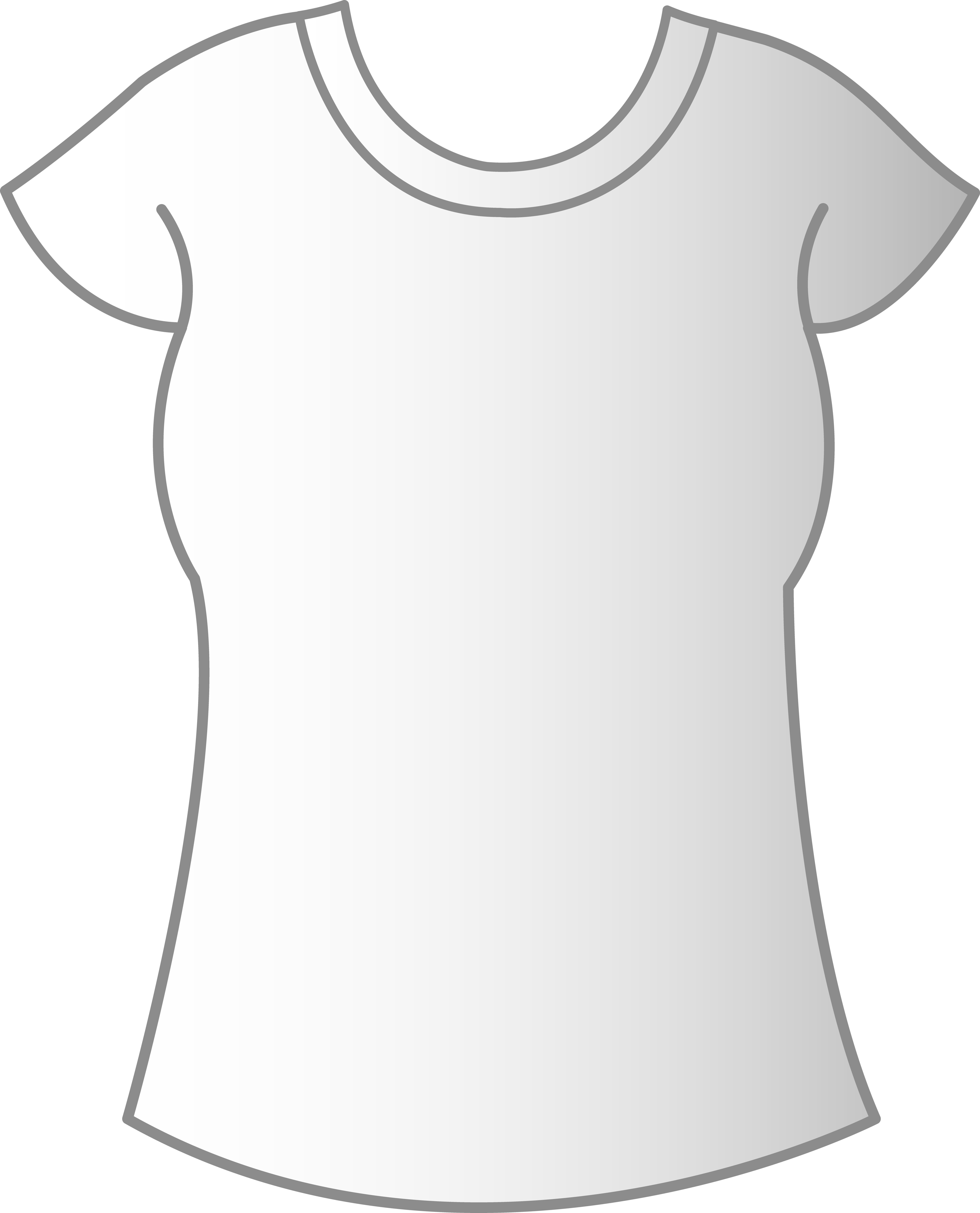White Woman T-shirt Template - Plain T Shirts For Women Clipart (5742x7108), Png Download