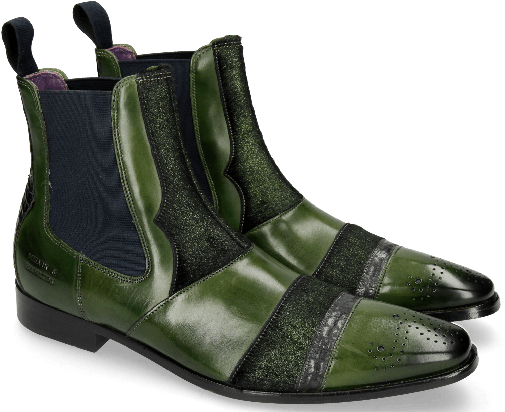 Ankle Boots Elvis 12 Ultra Green Wellington Lead Hair - Chelsea Boot (1024x1024), Png Download