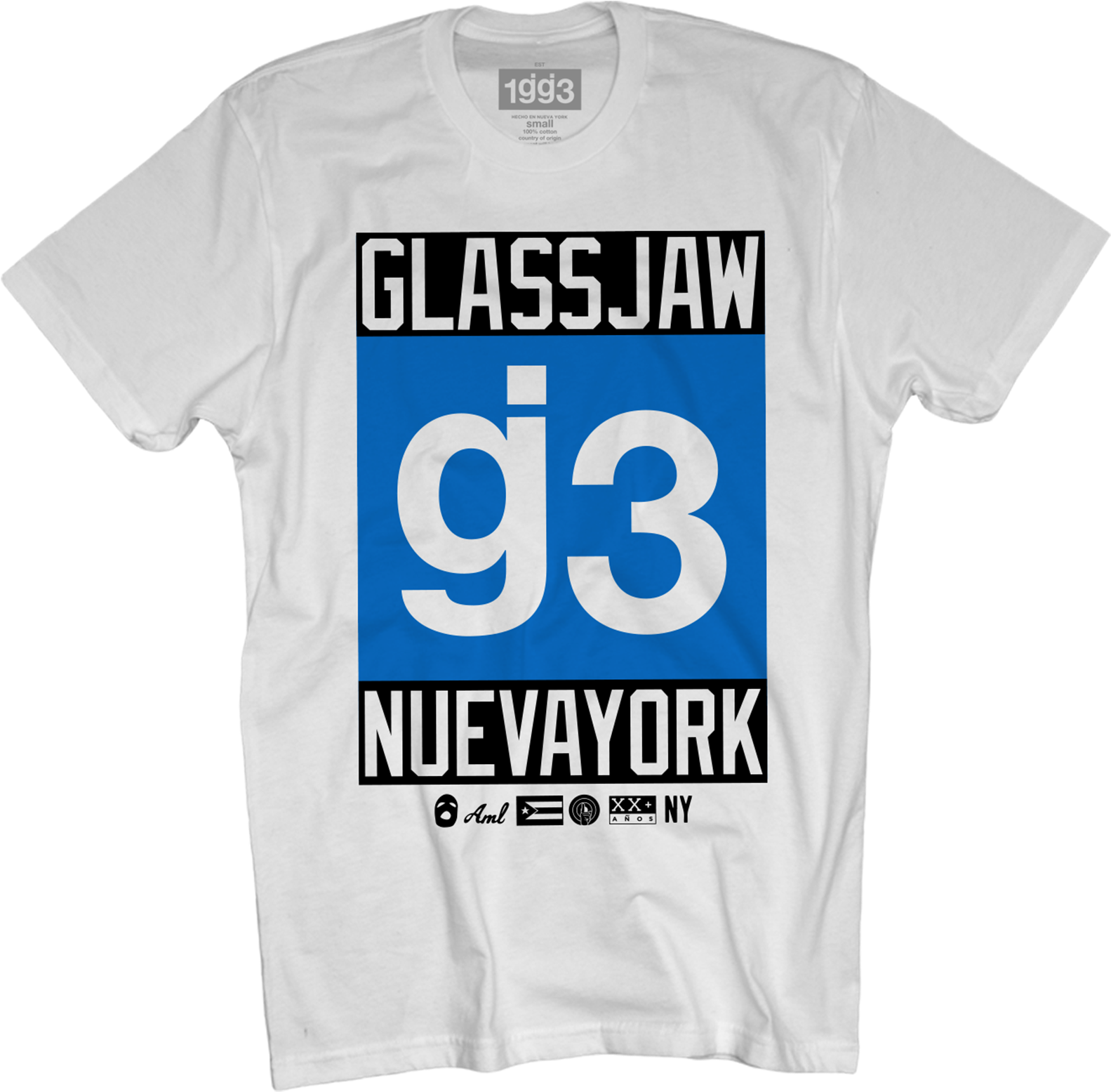 Eyewtkas G3 Blue Nueva York White T-shirt $25 - Active Shirt (1600x1600), Png Download