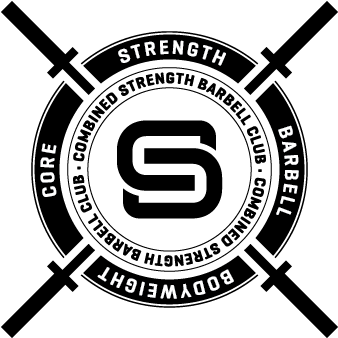 Combined Strength Group Barbell Club Logo - Crossed Barbells Logo (350x350), Png Download