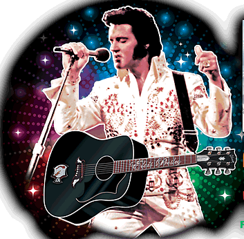 Elvis - Elvis Presley Mit Gitarre (353x346), Png Download
