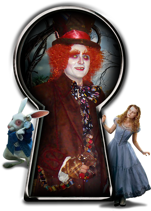 Best Johnny Depp - Alice In Wonderland 2010 (533x704), Png Download