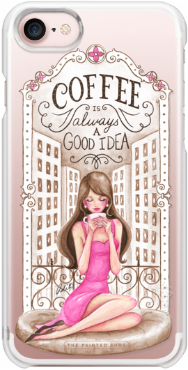Casetify Iphone 7 Snap Case - Dibujo Vintage Coffee (282x560), Png Download
