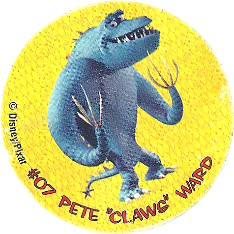 Tazos > Monsters Inc 07 Pete 'claws' Ward - Disney/pixar Monsters, Inc. Sticker (500x500), Png Download