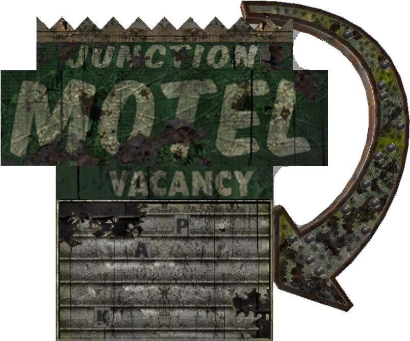 Neon Sign Junction Motel - Arch (887x704), Png Download