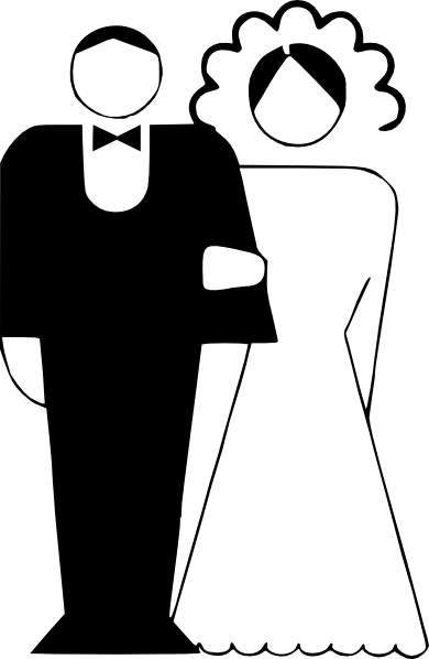 How To Set Use Bride And Groom Clipart (390x598), Png Download