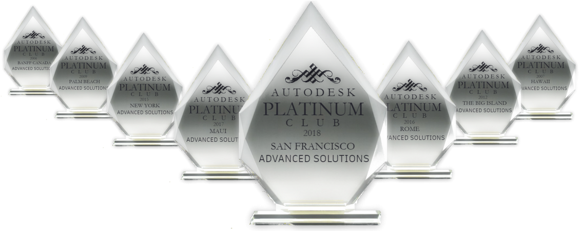 As A Premier Autodesk Platinum Partner, Advanced Solutions - Trophy (1200x450), Png Download