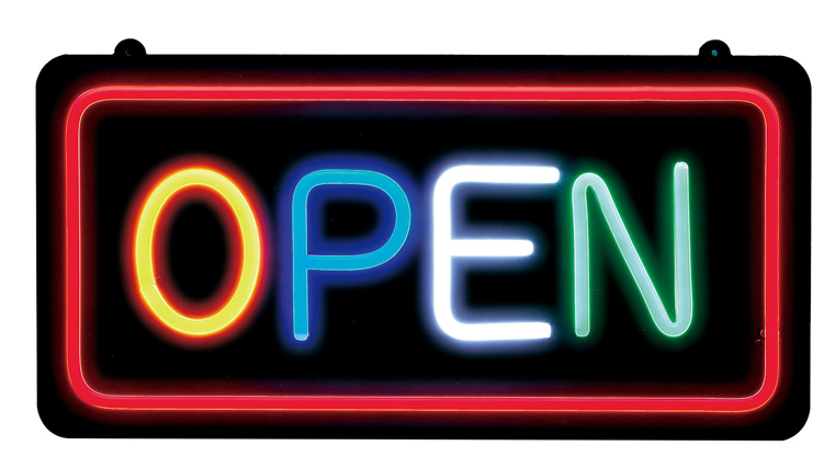 Led Signs Open, Led Signs Open Suppliers And Manufacturers - Neon Sign (750x750), Png Download