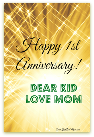 Happy 1st Anniversary Dearkidlovemom - Emblem (328x478), Png Download