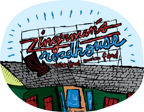 Antique Neon Worth Noting - Zingermans Roadhouse (503x390), Png Download