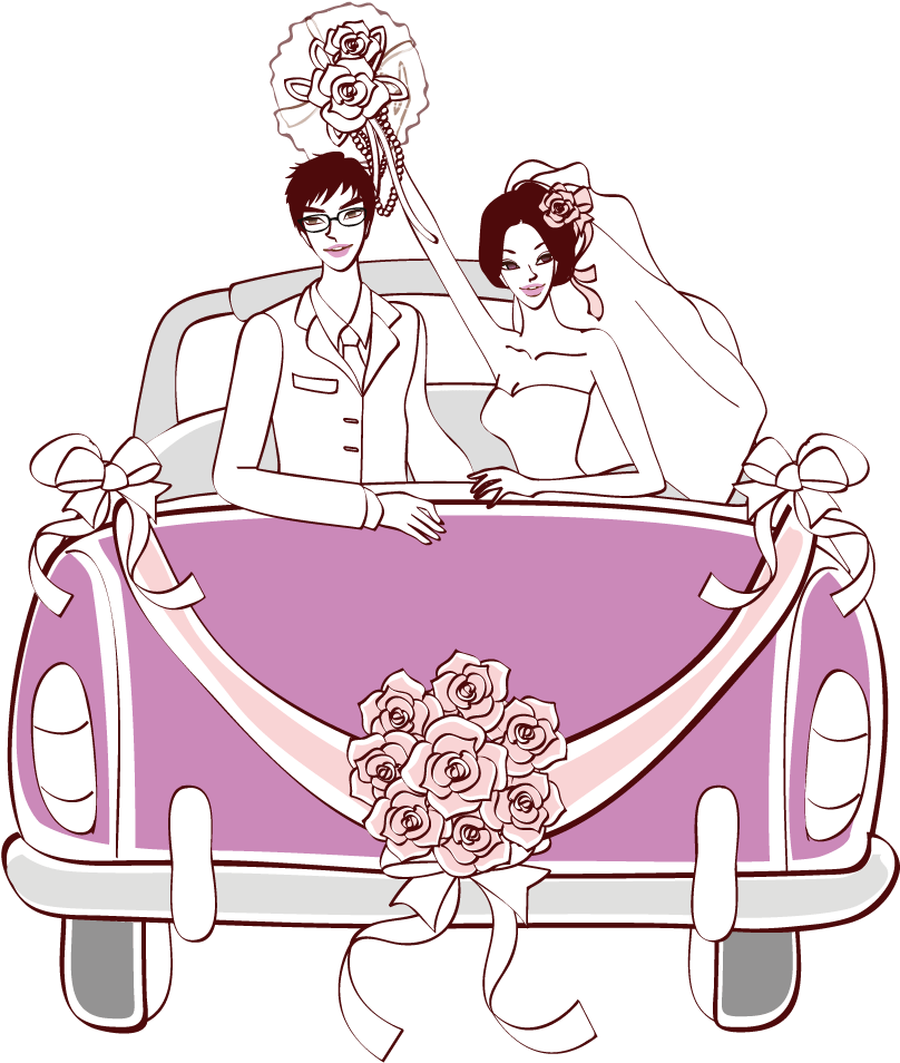Wedding Invitation Marriage Clip Art - Just Married (1001x1001), Png Download